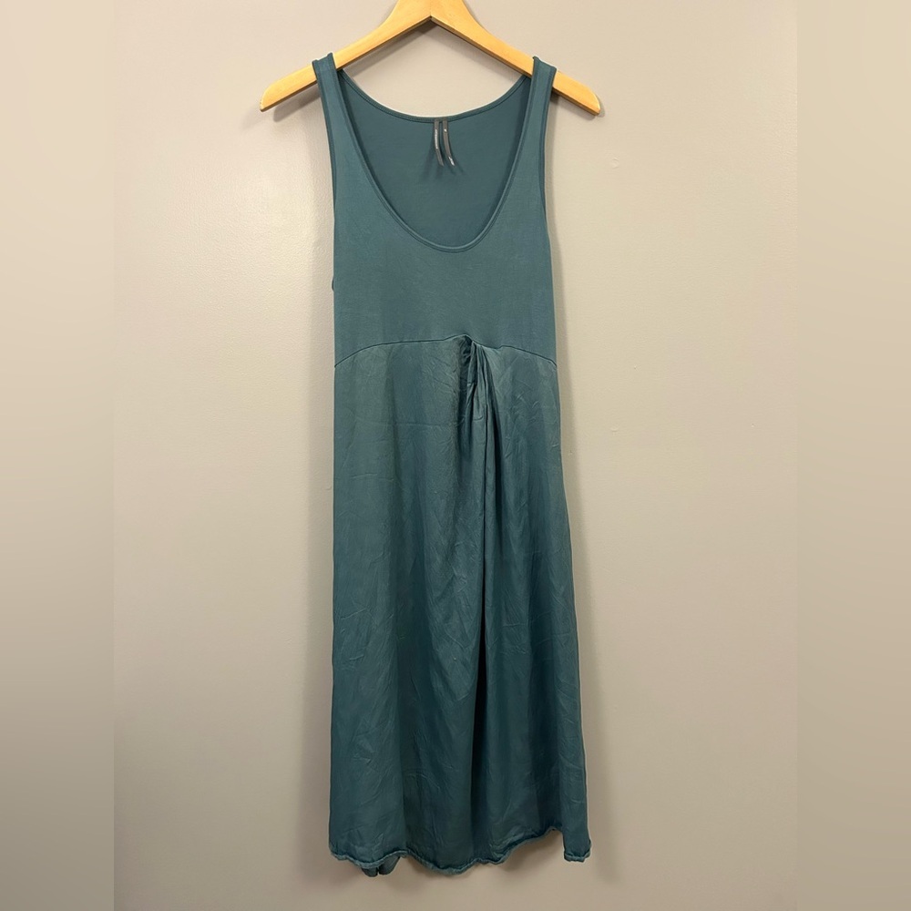Anthropologie Teal Gemini Dress Large Petite - Picture 3 of 7